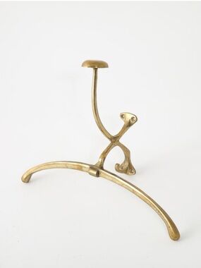 Solid Brass Butler Hanger , Antique, England 1920's.